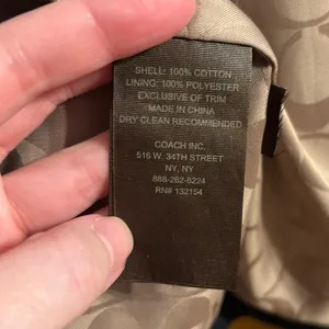 Coach Cotton Double Breasted Trench Coat thumbnail 12