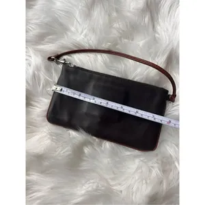 Coach vintage brown real leather clutch thumbnail 4
