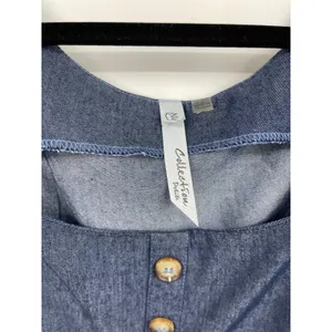 NY Collection Petite Women Mini Tank Dress Sleeveless Scoop Neck Blue PXL NEW thumbnail 10