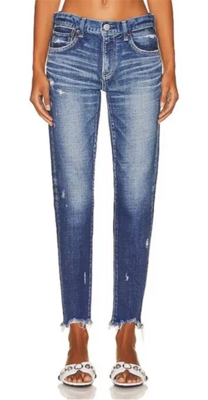 Moussy Daleville Long Vintage‎ Dark Wash Distressed Jeans thumbnail 1