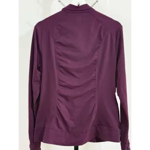 Lucy Power Women’s Track Jacket Full Zip Red Plum Ruched Yoga Athletic Size XL thumbnail 7