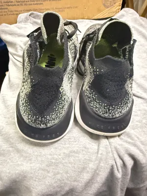 Nike Free Rn Flyknit 2018 White Black Womens Size 9.5 thumbnail 3