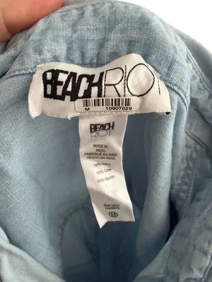 BEACH RIOT Denim Button Down Shirt Size Medium thumbnail 6