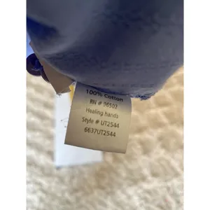 Healing Hands Cotton Tunic Top Light Blue Pockets Cottagecore Nursecore‎ Summer thumbnail 6
