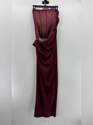 NBD Nalani Corset Maxi Dress in Oxblood thumbnail 3