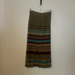 DOUBLE‎ D RANCH- Southwest Stripped Knit Maxi Skirt Linen/ Nylon Blend Size XS thumbnail 5