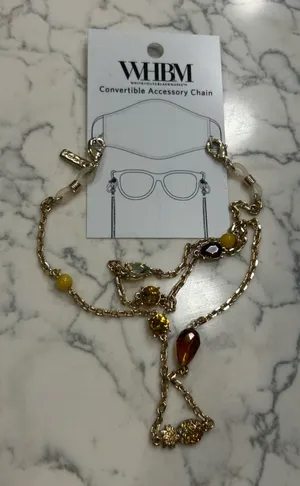 NWT White House Black‎ Market WHBM Convertible Accessory Glasses Chain thumbnail 1