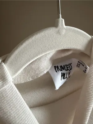 Princess Polly Cropped Long-Sleeve Mock Neck Top - White thumbnail 2