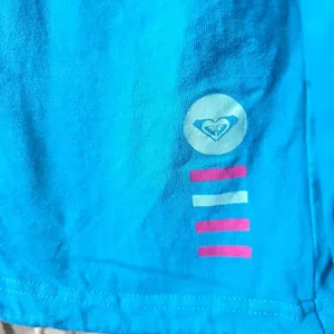 Roxy Blue Cropped Zip-Up Hoodie Y2K Skater Surf Core Style‎ 474852 Size Large thumbnail 3