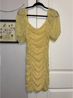 All in Favor Ruched Floral Mini Dress thumbnail 3
