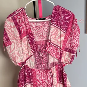 Zara Pink Paisley Patchwork Maxi Dress thumbnail 6