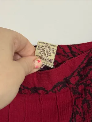 Free People Red Mini Dress with Black Lace Motif thumbnail 4