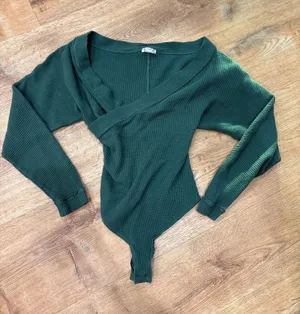 Green Intimately Free People Bodysuit Long Sleeve thumbnail 1