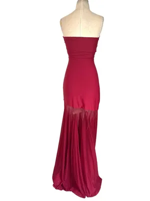 Deme by Gabriella Dahlia Gown in Maroon Small New Womens Maxi Long dress thumbnail 7