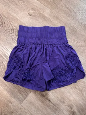 Free People Movement The Way Home Shorts Purple Crochet XS Athletic thumbnail 2