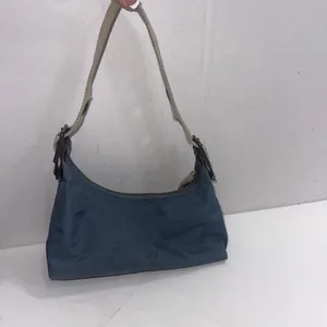 VTG Y2K Gap Baguette Small Nylon Handbag Shoulder Bag Purse Zip Blue 2004‎ READ thumbnail 8