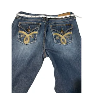 Seven7 Bootcut Jeans Women's Size 10 Medium Wash Stretch Embroidered Pockets thumbnail 11