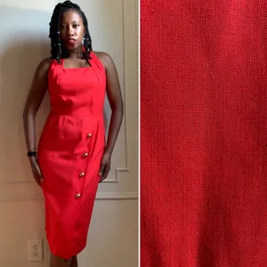 Vintage Jessica Howard Red Sleeveless Midi Dress thumbnail 5