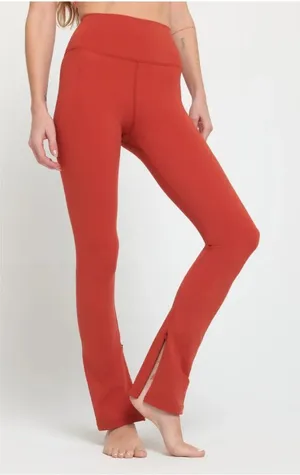 Spiritual Gangster yoga pants size Large leggings brick red athletic workout NWT thumbnail 1