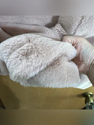 Express Plush Faux Fur Teddy Jacket in Light Pink thumbnail 7