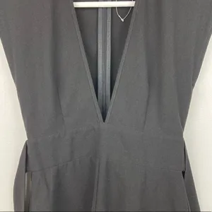 ASOS Surplice Black Romper with Sash Tie Belt Size 2 thumbnail 9