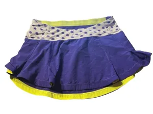 Lululemon Presta Skirt Bruised Berry / High Noon Dot White / Bruised Berry sz 2 thumbnail 3