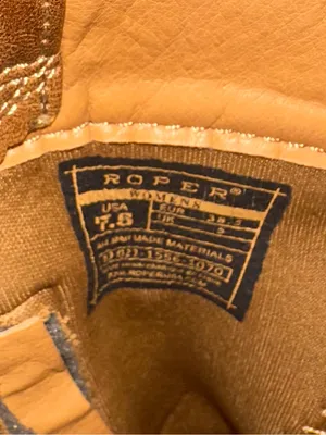 Roper Women's Nettie Western Performance Boots - Round Toe Tan 7.5 thumbnail 8