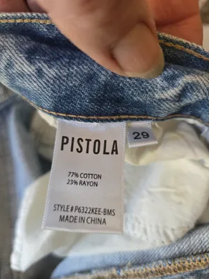 O pistola Distressed Faded Light Blue Denim Jeans Button Fly Sz 28 thumbnail 6