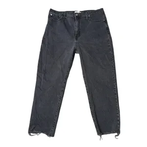 Madewell The Perfect Vintage Straight Jean Charcoal Wash Raw Hem Size 33‎ thumbnail 3