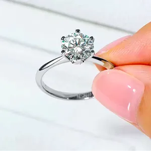Boutique 2 Carat Platinum Solitaire Simulated‎ Diamond Engagement Wedding Ring, 8 thumbnail 2