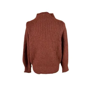 Madewell Loretto Rust‎ Mock Neck Chunky Knit Sweater Cozy Cottagecore XS thumbnail 3
