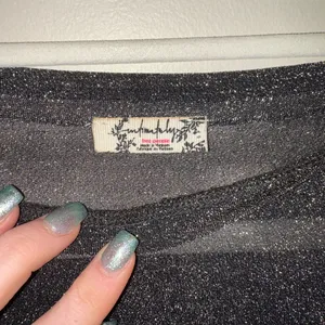 Free People Glittery Charcoal Long Sleeve Top thumbnail 2