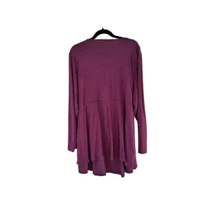 BloomChic Womens Purple Heathered‎ Surplice Wrap Tunic Top Plus Size 18-20 NEW thumbnail 9