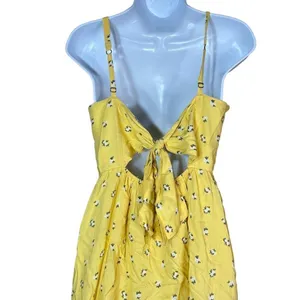 Hollister Women’s Yellow Floral Print Dress Size XS‎ thumbnail 6