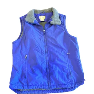 LL Bean‎ Vest Adult Medium Purple Gray Outdoors Full Zip Sleeveless Casual thumbnail 2