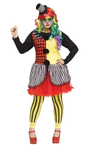 Women’s Freakshow Clown Halloween Costume Size XL 16/18 NEW thumbnail 1