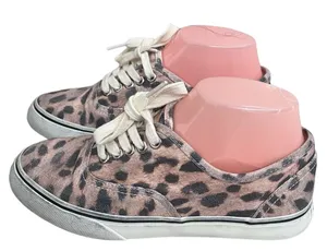 RE/DONE Low Top Skate Sneakers Faded Leopard Print Canvas Size 37 Pre Owned‎ thumbnail 1
