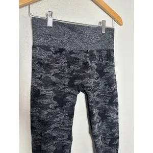 Gymshark Adapt Camo Seamless Leggings Black Grey High Waist Athletic Workout thumbnail 5