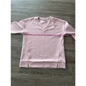 Marc New York V Neck Sweater Womens L Dusty Pink Ribbed Long Sleeve Sweatshirt thumbnail 10