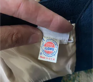 Vintage Ultrasuede military inspired tan blue blazer jacket, size 10. thumbnail 7