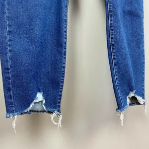 Levis Wedgie‎ Skinny Jeans 20W Dark Wash Denim Ankle Button Fly Fray Distressed thumbnail 2