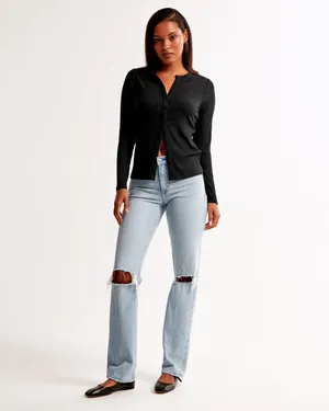 Abercrombie & Fitch Mid Rise 90s Straight Jeans thumbnail 5