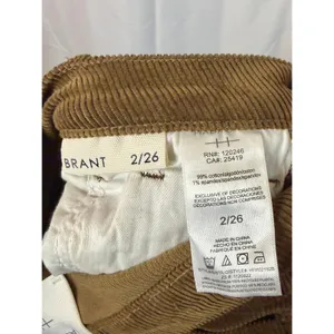 NWT Habitual Evie Barrel Leg Women's Corduroy Pants in Brown sz. 26 thumbnail 6