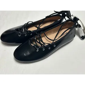 No Boundaries Corset Ballet Flats Black Lace Up Ankle Tie Womens Shoes Sz 7 NWOB thumbnail 5