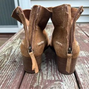 UGG Women's Bandara Suede Ankle Brown Zip Block Heel Boots/Bootie/Shoes|Size:9.5 thumbnail 8