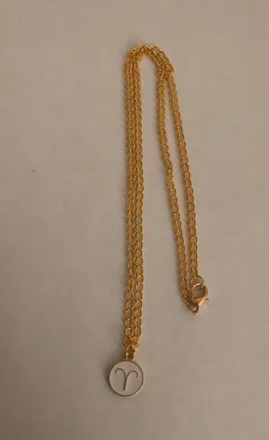 Aries Zodiac Sign Pendant Necklace thumbnail 2