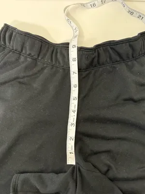 Nike Dri Fit Sweat Shorts Black Logo Waistband Mid-rise Athleisure thumbnail 8