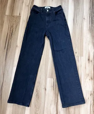 Abercrombie & Fitch black high rise curve love relaxed Jeans size 2R/26 thumbnail 1