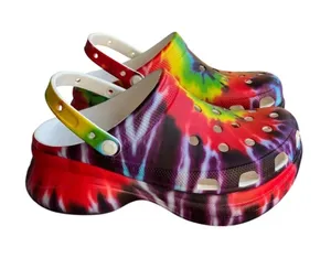 RARE Crocs Bae Platform Tie Dye Womens Size 7 thumbnail 1