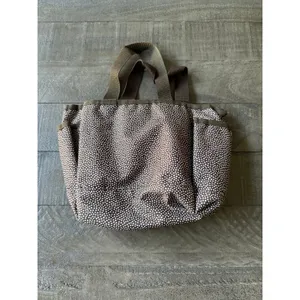 Thirty-One Mini Organizer Tote‎ 5-pocket organizer Brown White Polka Dot thumbnail 4